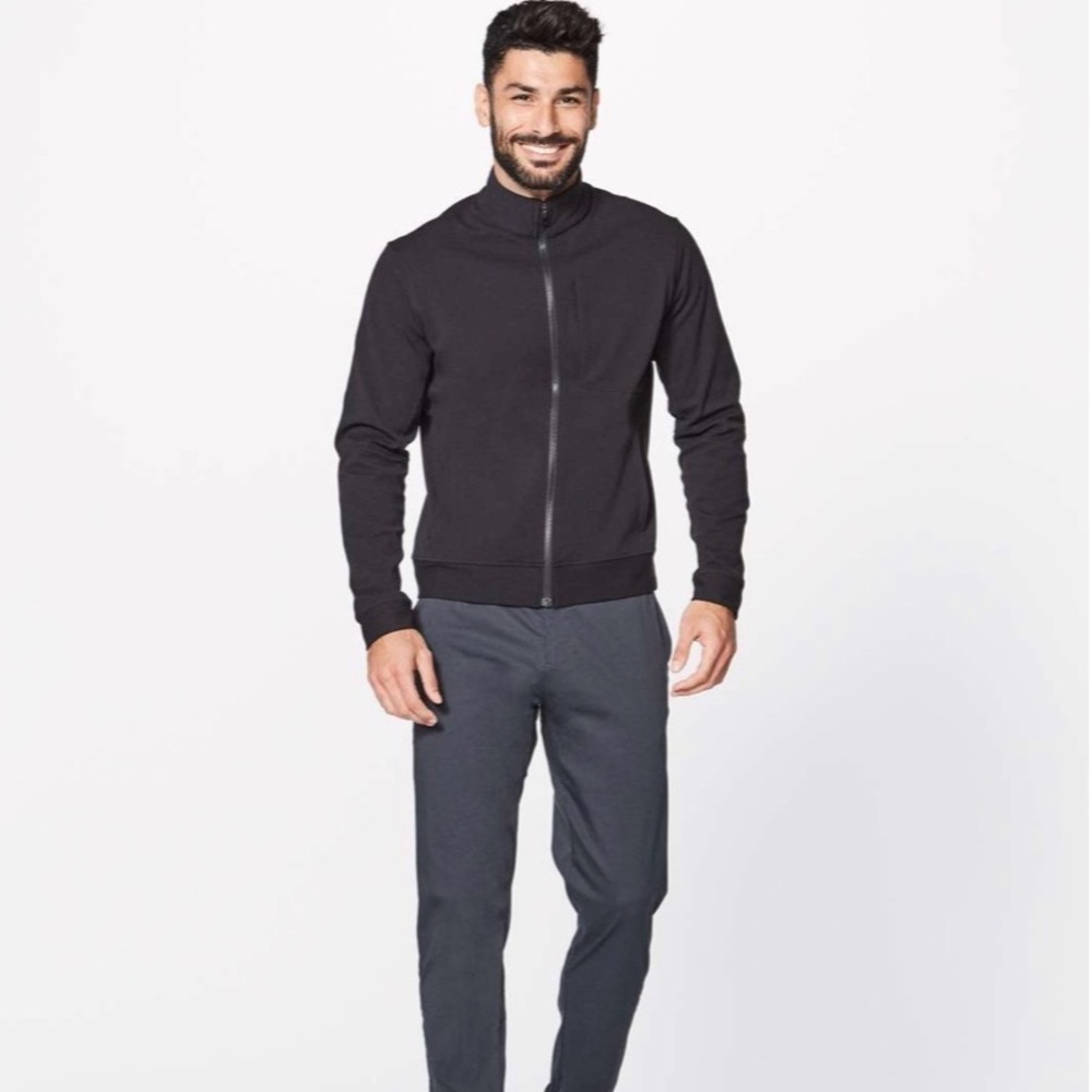 lululemon athletica Men's Black Zip-Front Lightweight Jacket